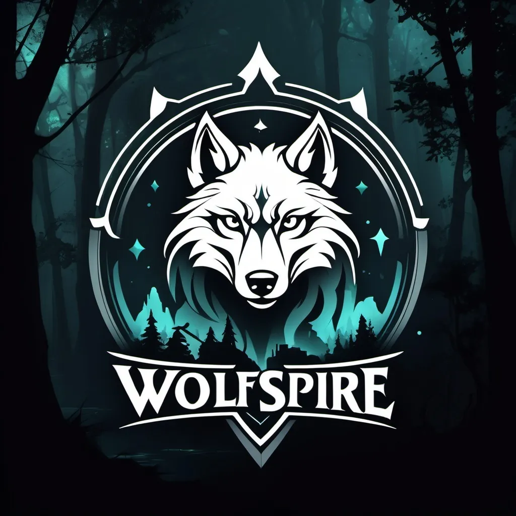 Prompt: generate a logo for my mythology themed park named wolfspire park
