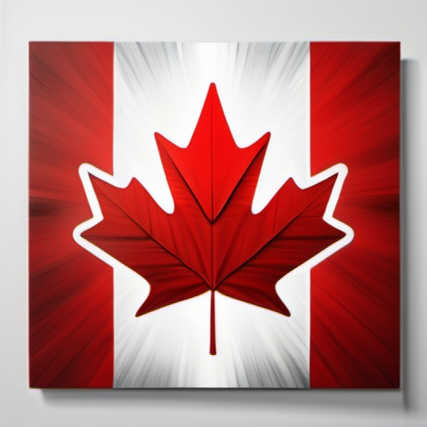 Prompt: canada flag with big maple leaf
pn