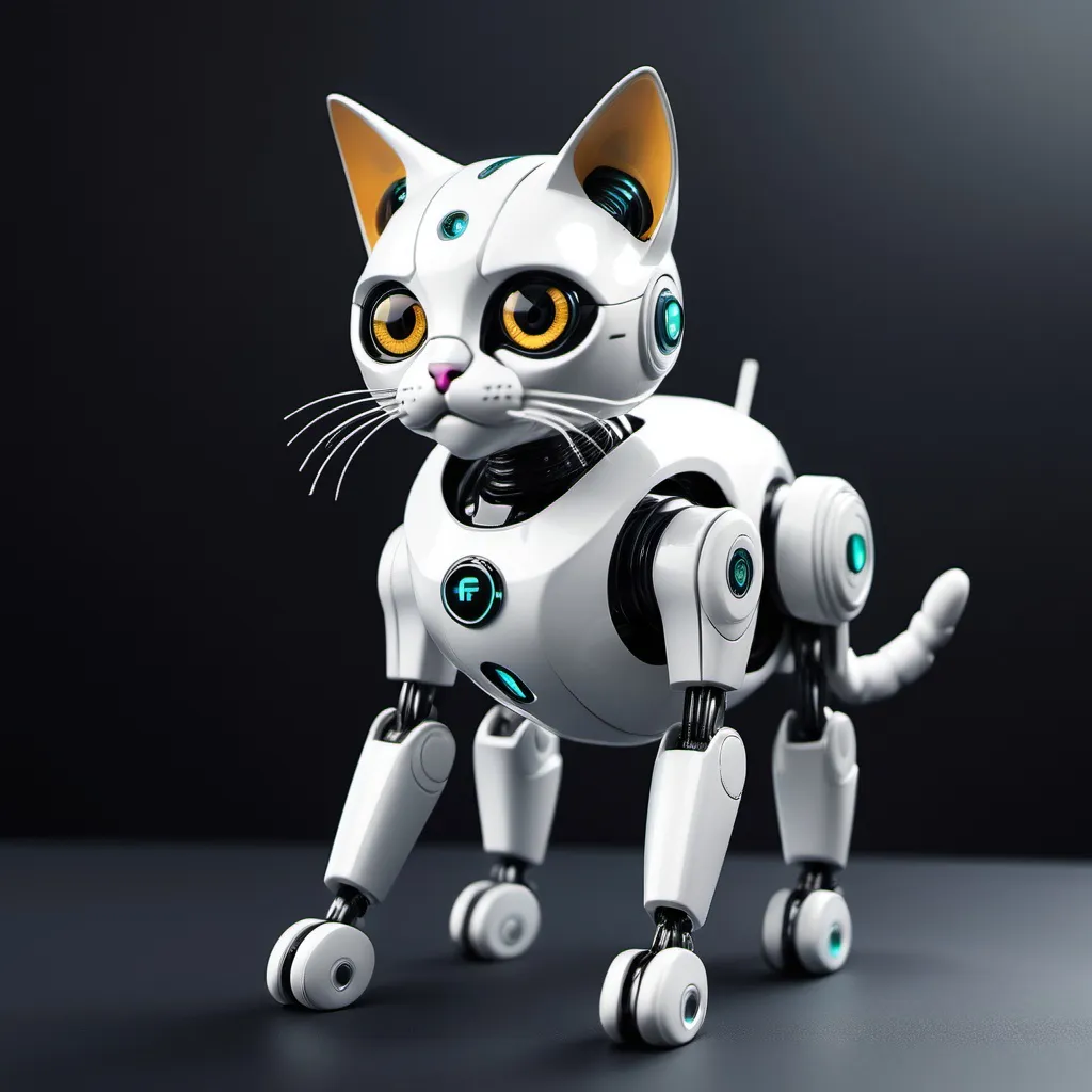 Prompt: <mymodel>futuristic robot cats
Normal sized