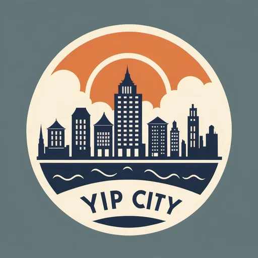 Prompt: A flag logo for a city called Yip city