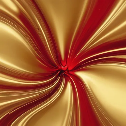 Prompt: golden and red liquid in motion

