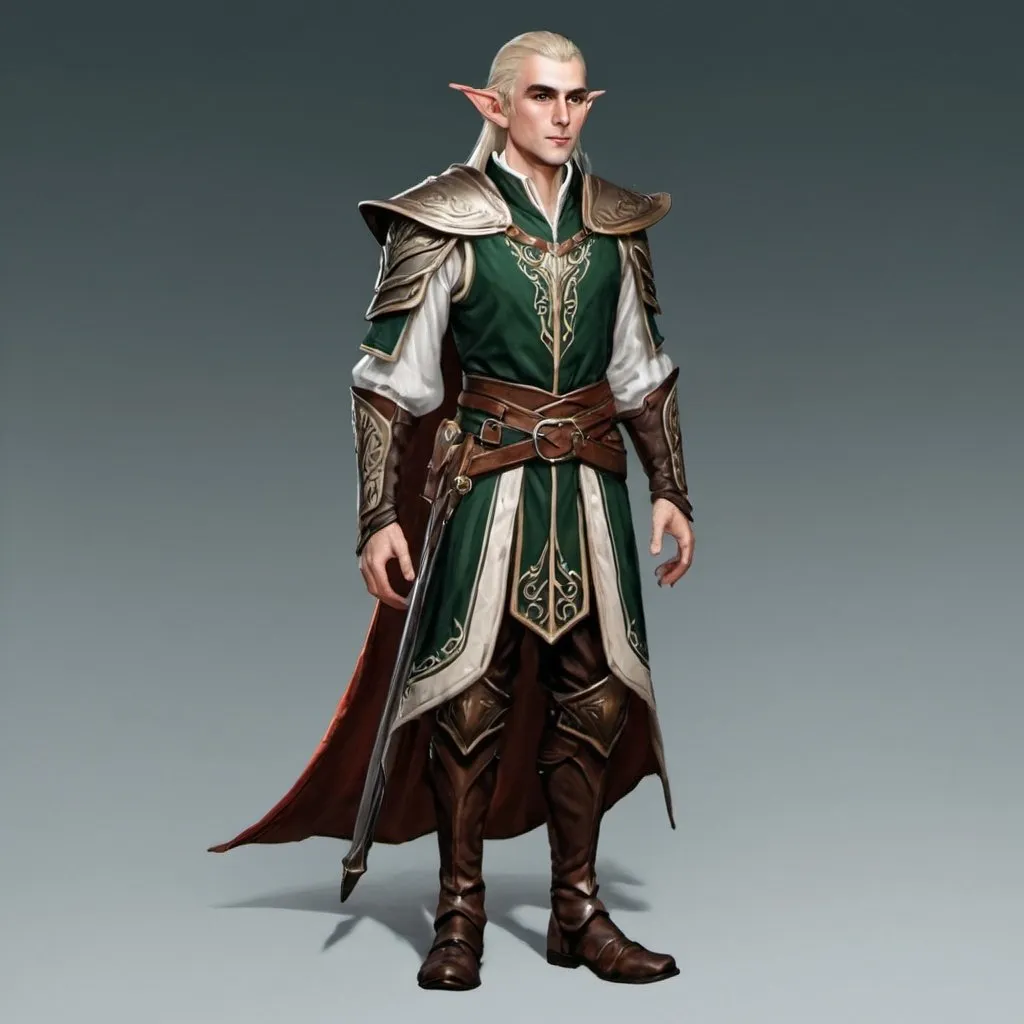 Prompt: male high-elf, dressed well