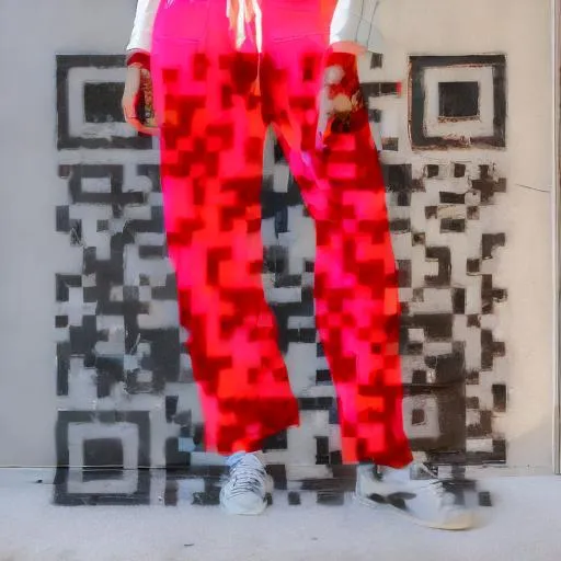 Prompt: Red  casual pant photo highlighted in background