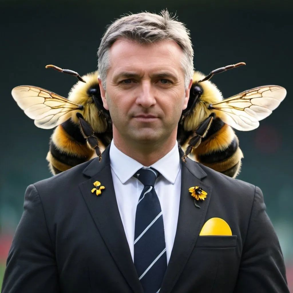 Prompt: create an image of a bumblebees manager