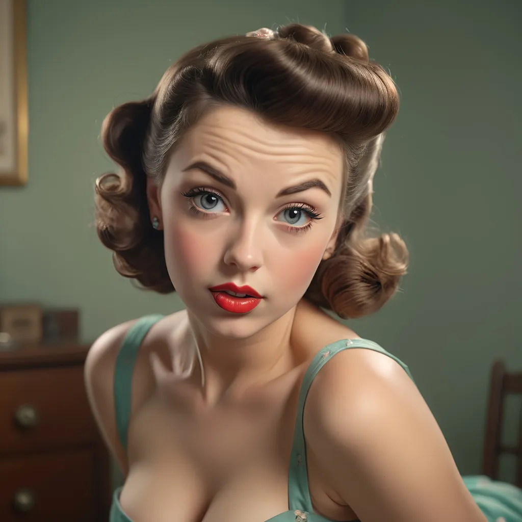 Prompt: Photograph, 35mm, Photoreal Gel Elvgren pin-up girl, sharp focus, intricate, detailed, muted colors, highly detailed,   Masterpiece, best quality, hi res, 8k, hi res, 8k,