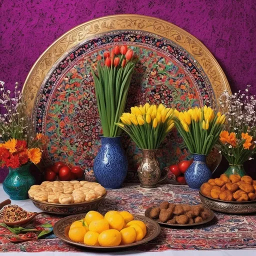 Prompt: یک عکس با موضوعیت جشن نوروز ایرانی تهیه کن لطفاً 