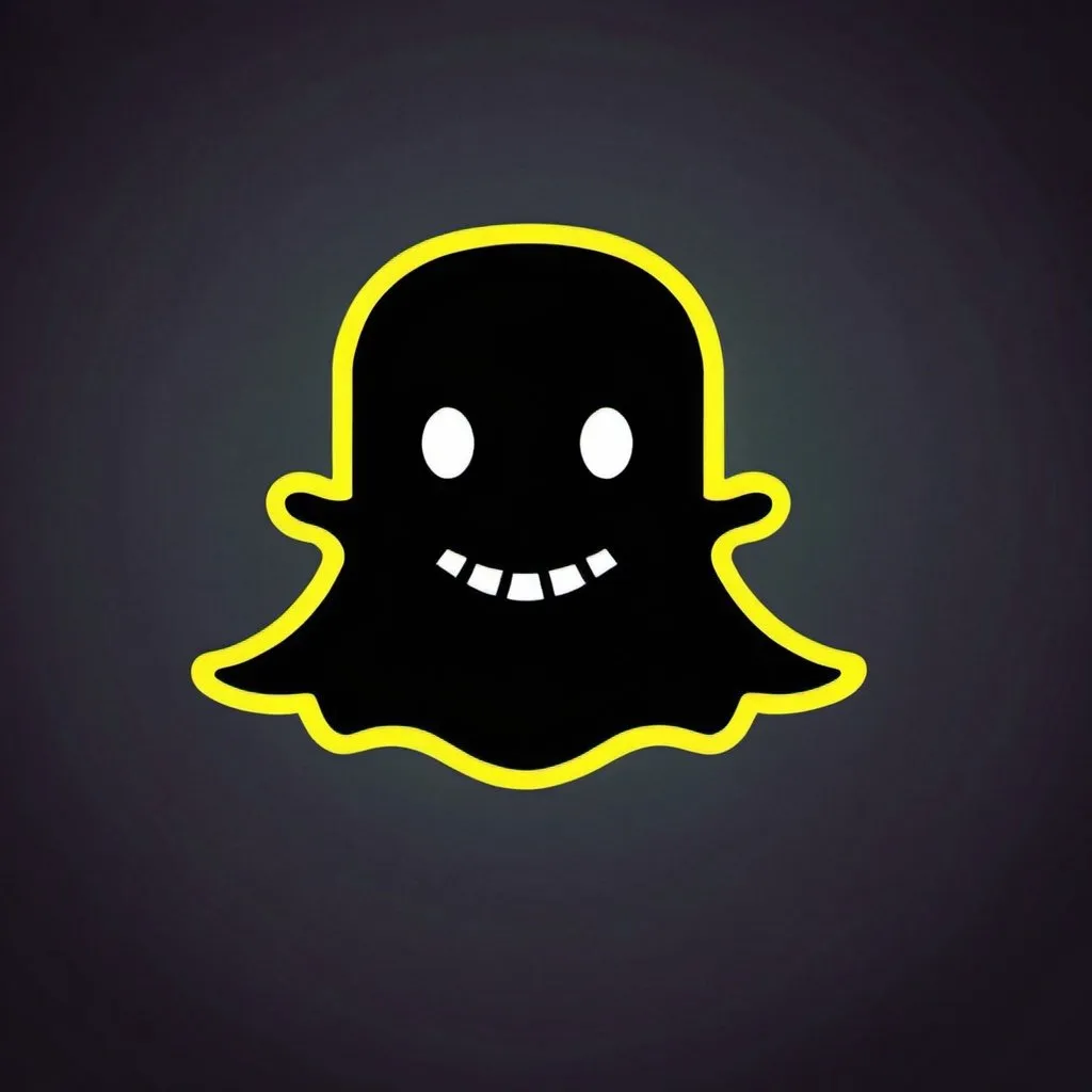 Prompt: Creepy Snapchat Logo 


