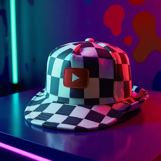 Prompt: A single center piece Iconic ChessHat for YouTube. Trendy, fun and recognizable.