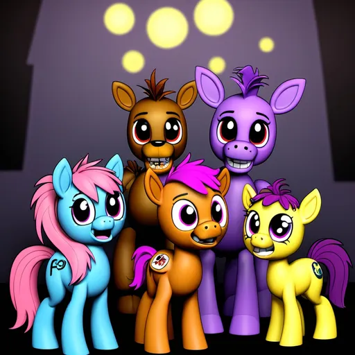 Prompt: Fnaf în mlp