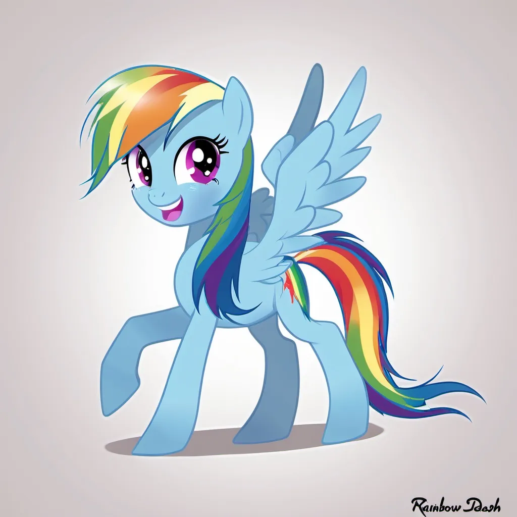 Prompt: Rainbow dash