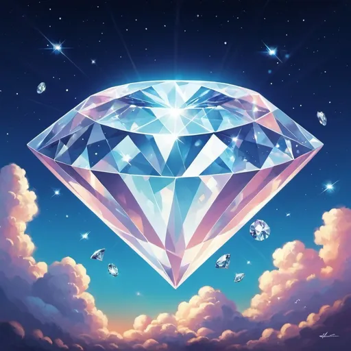 Prompt: diamond sky