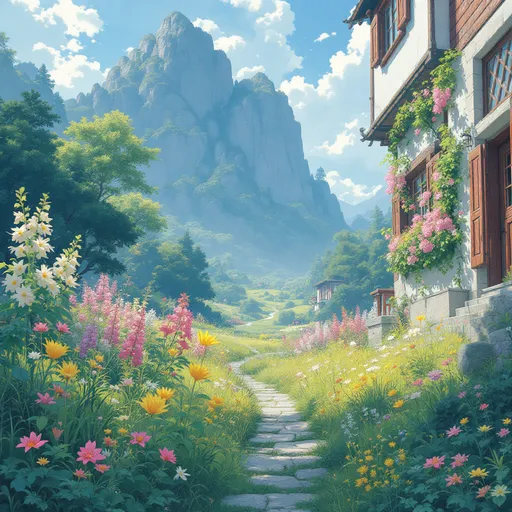 Prompt: Trun this images into ghibli art
