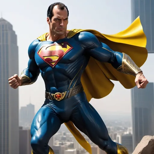 Prompt: Make a Superman hollywood adiction movie hero fight with black adam