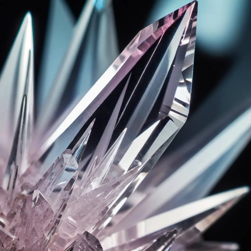 Prompt: A crystal closeup, detailed texture and details. macro lens, product photography