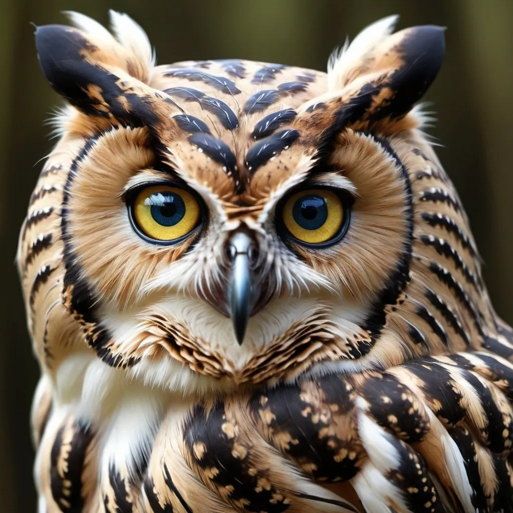 Prompt: beautiful realistic owl ,owl gaurdian blue eyes ,night crawler beautiful owl
