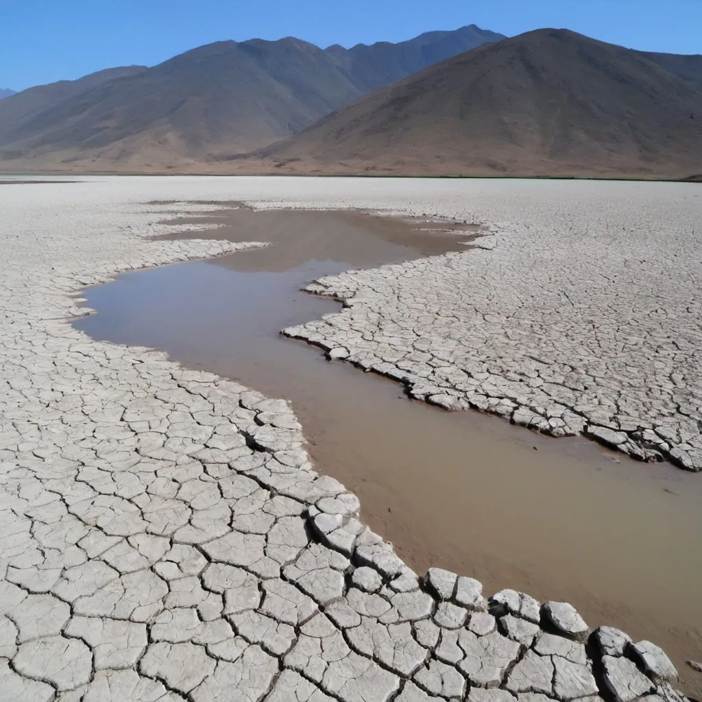 Prompt: dry mojanda lagoon