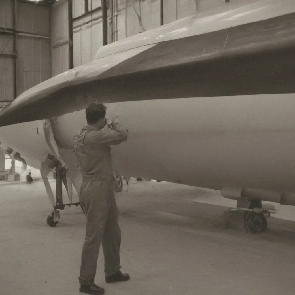 Prompt: Polishing the fuselage