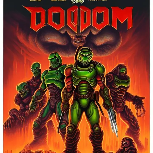 Prompt: doom disney poster