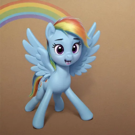 Prompt: movie poster of rainbow dash from my little pony titled rainbow dash