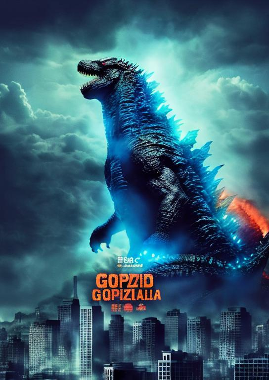 epic Godzilla movie poster