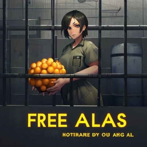 Prompt: ‘Free Ballz” with prison theme