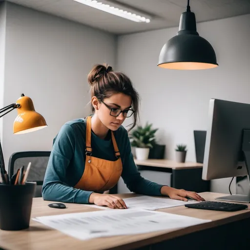 Prompt: person doing job trying to be independent with responsibilities
