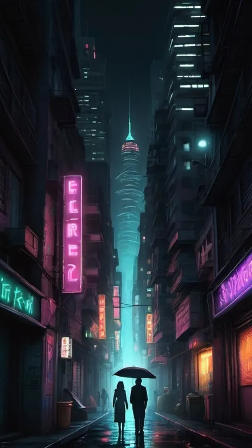 Prompt: "Underneath the neon glow of a sprawling metropolis, shadows dance in the night, concealing secrets waiting to be unearthed. As the city pulses with life, a mysterious figure navigates its labyrinthine streets, pursued by unseen forces. In this animated thriller set against the backdrop of towering skyscrapers and winding alleyways, every corner holds a new twist in the tale of intrigue and suspense."