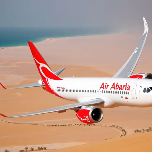 Prompt: Air Arabia Direct Sharjah and Neom Bay