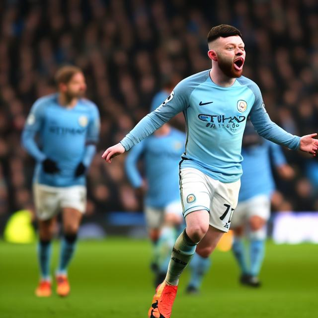 Prompt: Tom Grennan  Manchester City Fans 