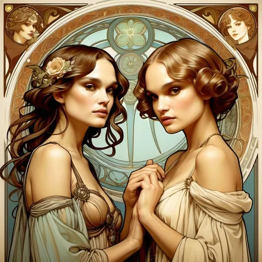 Prompt: Kiera Knightley and Natalie Portman