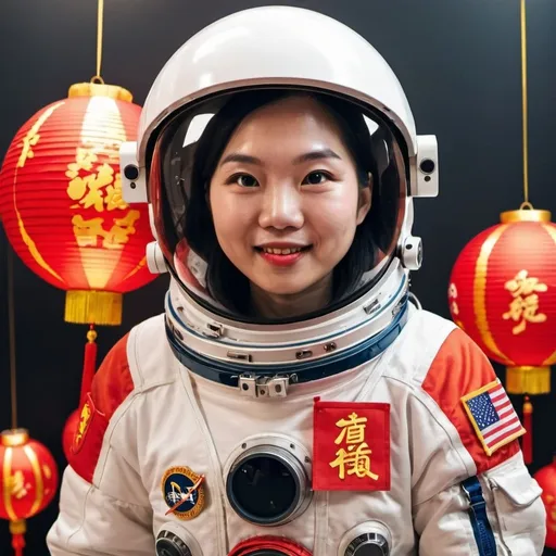 Prompt: lunar new year astronout