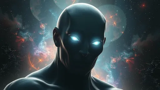 Prompt: (Massive Cosmic humanoid entity), godly presence, glowing eyes, smooth surface radiating light, deep space backdrop with vibrant nebulas, dazzling stars scattered throughout, ethereal aura, dynamic contrast against a cool black space, high depth cinematic masterpiece, ultra-detailed, mesmerizing and otherworldly vibe.