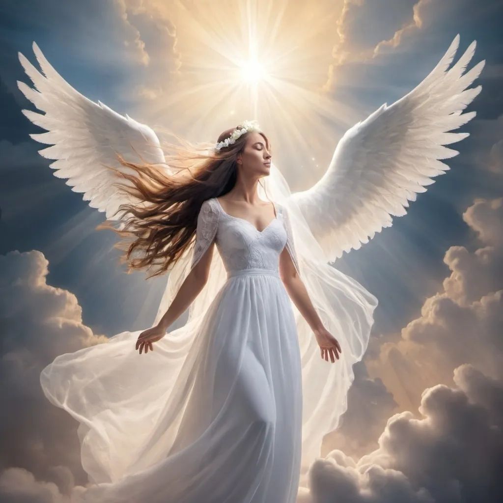 Prompt: The spirit and bride in Heaven 
