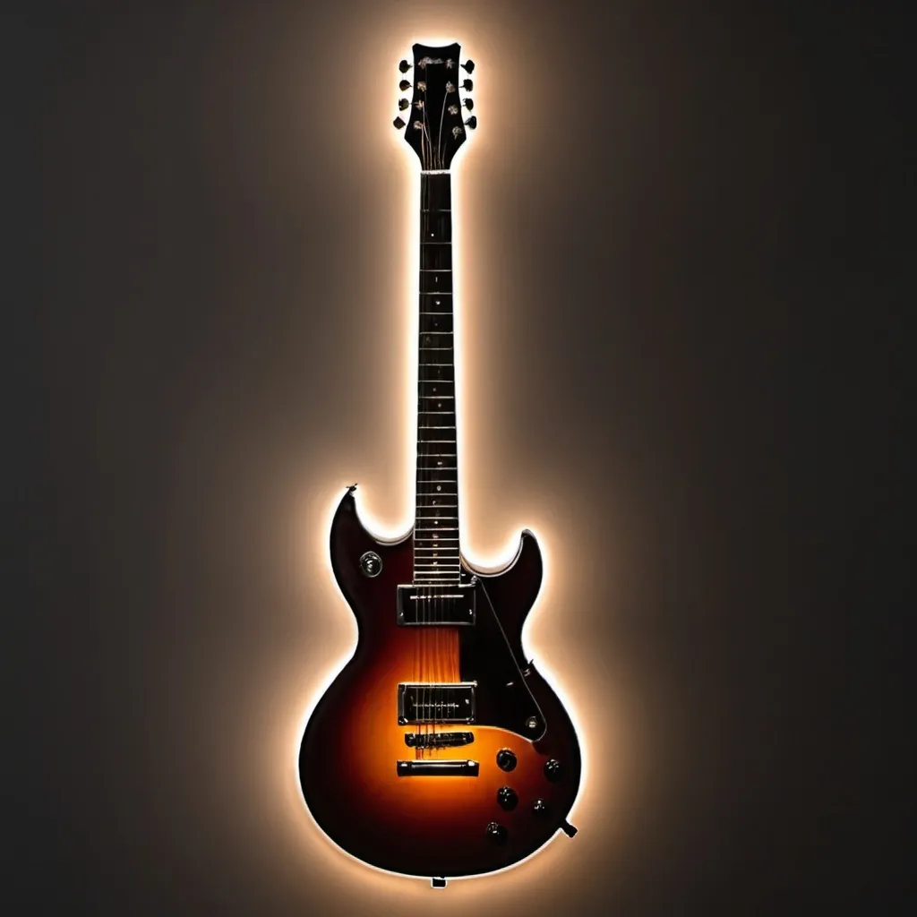 Prompt: lighting guitar