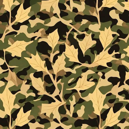 Prompt: Camo idea for hunting clothing pattern - woods in fall
