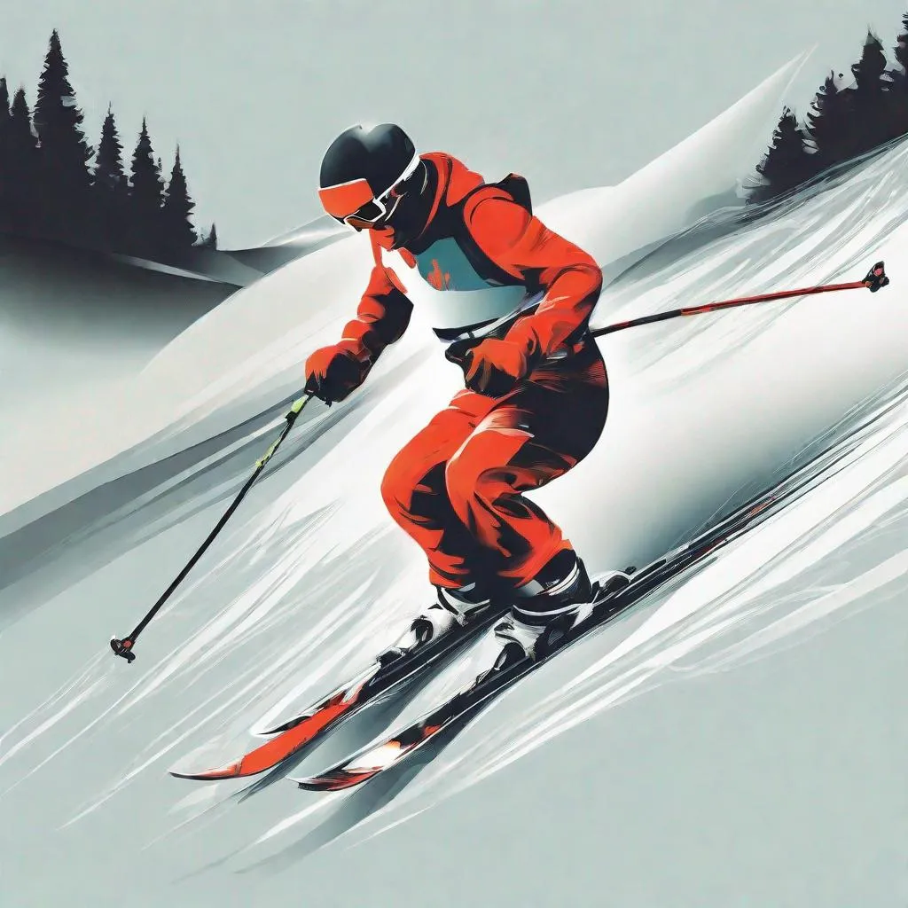 Prompt: Matteo Sozzi Skier logo energy growth is suggesting life, motion, progress, unformed, immortal, moving