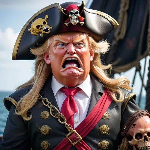 Prompt: Donald Trump as a pirate.