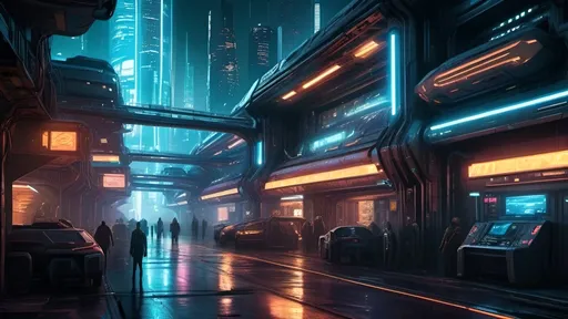 Prompt: Futuristic sci-fi illustration combining elements of Star Trek and Blade Runner, high-tech cybernetic enhancements, gritty urban cityscape, neon-lit streets, detailed spaceship with sleek metallic design, intense and moody atmosphere, cybernetic enhancements, advanced technology, highres, ultra-detailed, sci-fi, cyberpunk, intense atmosphere, futuristic spaceship, urban setting, neon-lit, cybernetic enhancements, professional, moody lighting