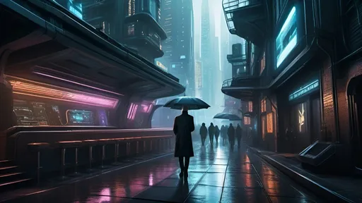 Prompt: Futuristic sci-fi illustration combining elements of Star Trek and Blade Runner, IMAX 70mm film, Voigtlander Super-wide Heliar 15mm lens, iconic characters, high-tech cybernetic enhancements, gritty urban cityscape, neon-lit streets, detailed spaceship with sleek metallic design, intense and moody atmosphere, cybernetic enhancements, expressive faces, detailed faces, detailed eyes, detailed hair, detailed skin, detailed hands, detailed arms, detailed legs, realistic skin,  detailed Starfleet uniforms, detailed Starfleet communicator badges, detailed clothing, advanced technology,  highres, ultra-detailed, sci-fi, cyberpunk, intense atmosphere, futuristic spaceship, urban setting, neon-lit, cybernetic enhancements, professional, moody lighting,