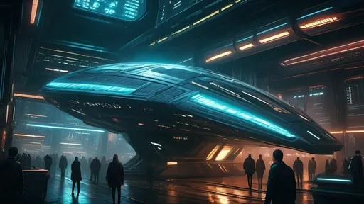 Prompt: Futuristic sci-fi illustration combining elements of Star Trek and Blade Runner, IMAX 70mm film, Voigtlander Super-wide Heliar 15mm lens, iconic characters, high-tech cybernetic enhancements, gritty urban cityscape, neon-lit streets, detailed spaceship with sleek metallic design, intense and moody atmosphere, cybernetic enhancements, intense close-ups, expressive faces, detailed faces, detailed eyes, detailed hair, detailed Starfleet uniforms, detailed Starfleet communicator badges, detailed clothing, advanced technology, highres, ultra-detailed, sci-fi, cyberpunk, intense atmosphere, futuristic spaceship, urban setting, neon-lit, cybernetic enhancements, professional, moody lighting,