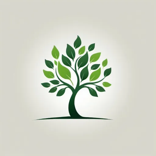 Prompt: create a simple illustration for a logo that is "modern-brush stroke" of a tree, using 6 branches or 6 stems/leaves