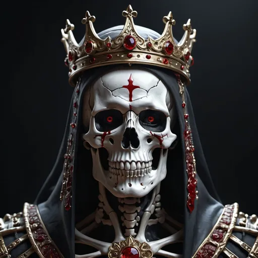 Prompt: extremely realistic, hyperdetailed, skeleton king, highly detailed face, highly detailed eyes, full body, covered in blood, whole body visible, full character visible, dark lighting, high definition, ultra realistic, 2D drawing, 8K, digital art