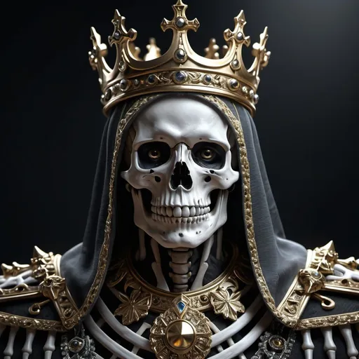 Prompt: extremely realistic, hyperdetailed, skeleton king, highly detailed face, highly detailed eyes, full body, whole body visible, full character visible, dark lighting, high definition, ultra realistic, 2D drawing, 8K, digital art