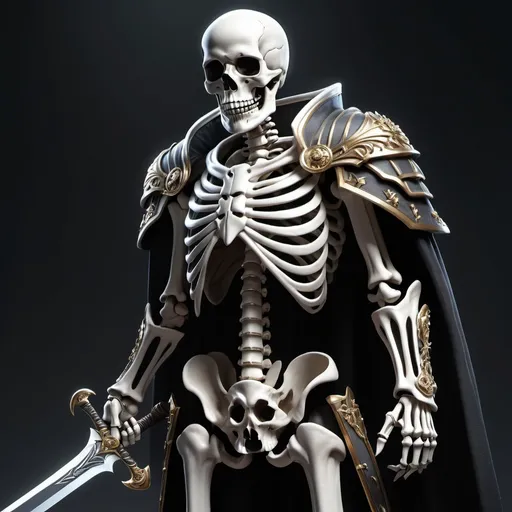 Prompt: extremely realistic, hyperdetailed, skeleton army, holding a big sword, highly detailed face, highly detailed eyes, full body, whole body visible, full character visible, dark lighting, high definition, ultra realistic, 2D drawing, 8K, digital art