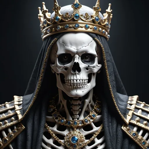 Prompt: extremely realistic, hyperdetailed, skeleton king, highly detailed face, highly detailed eyes, full body, whole body visible, full character visible, dark lighting, high definition, ultra realistic, 2D drawing, 8K, digital art