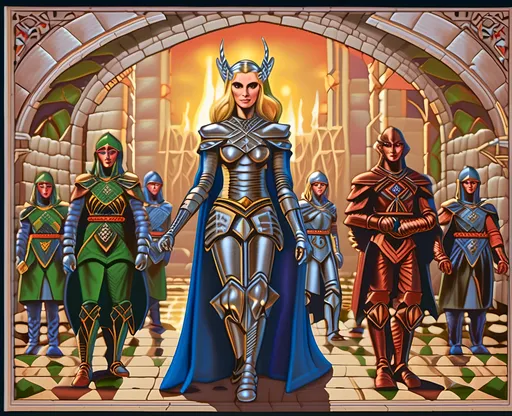 Prompt: A high fantasy magical elven royal princess elegant and graceful, (((in mortal danger as dark elf assassins ambush her with poison blades))), (((only her paladin elven holy knight warrior guardian defends her from these evil would be assassins))),,epic high fantasy classic d&d old school Everquest ultima online box art cover art players handbook art style 80s fantasy styleA high fantasy magical elven royal princess elegant and graceful, in mortal danger as dark elf assassins ambush her with poison blades, only her paladin elven holy knight warrior guardian defends her from these evil would be assassins,,epic high fantasy classic d&d old school Everquest ultima online box art cover art players handbook art style 80s fantasy style<mymodel>