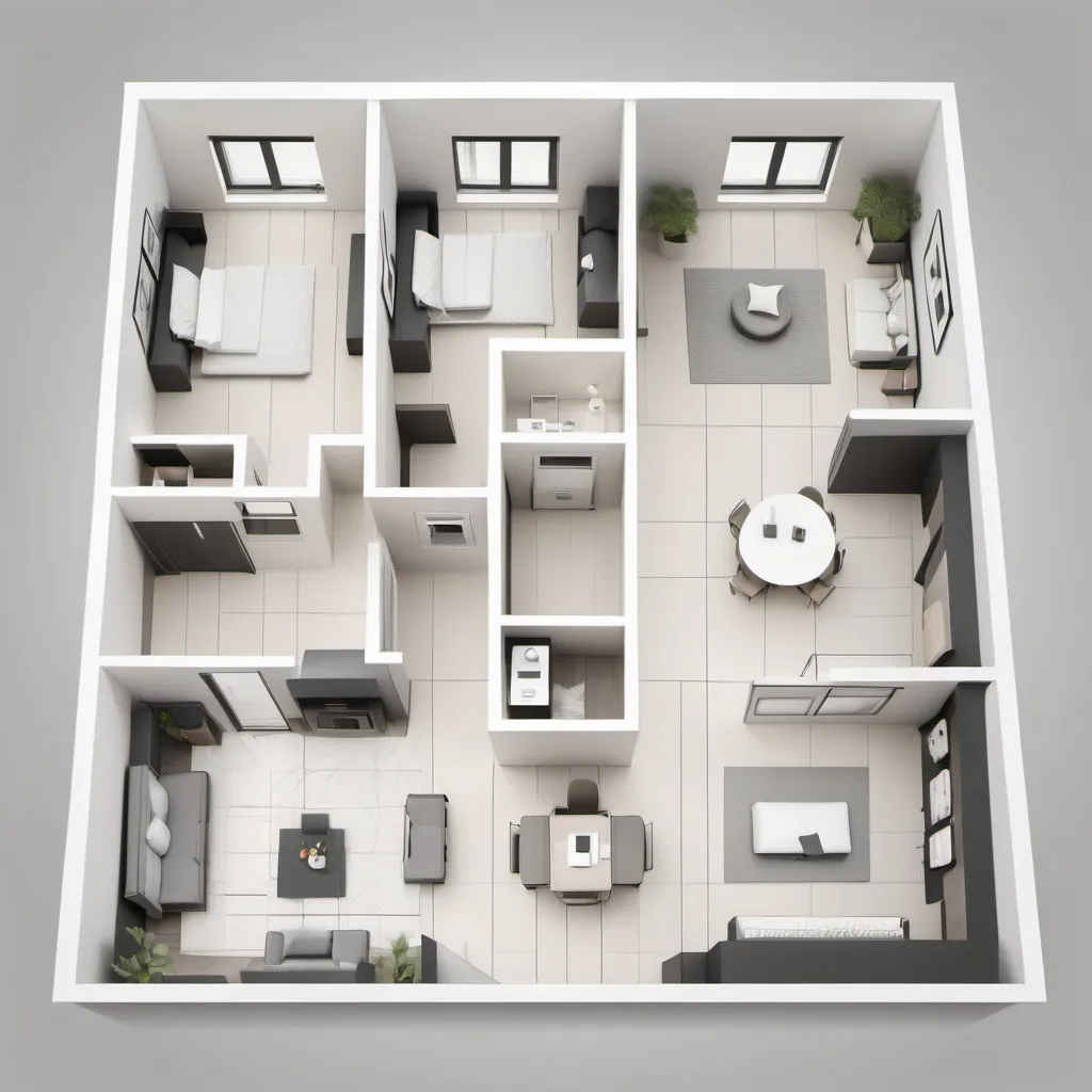 Prompt: Studio apartment floorplan, 2D vector illustrations, high quality, detailed layout, modern design, professional style, minimalistic, precise lines, clean and crisp, organized space, neutral color palette, top-notch, well-crafted, artistic floorplan, spacious layout, accurate representation, high-res, polished, architectural, detailed apartment, clear and precise, professional vector illustration, organized and efficient, minimalistic design