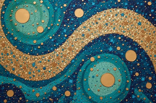 Prompt: Agua de Estrellas
Blue, Green, Gold