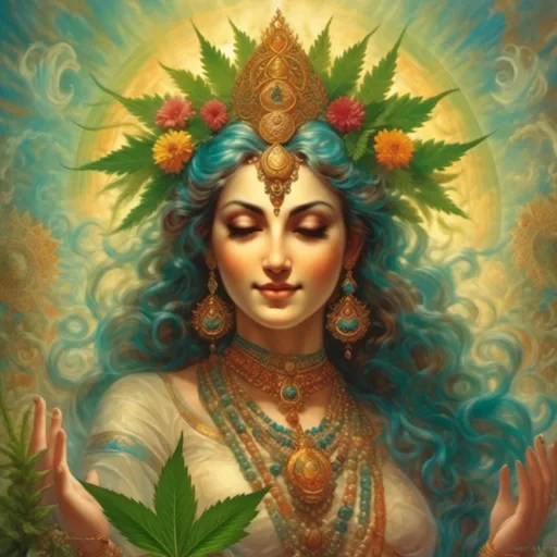 Prompt: <mymodel> Cannabis (Marijuana)
Parvati
Mother Goddess
Goddess of Power
Nourishment
Devotion
Motherhood
Fertility and Harmony
Supreme Goddess in Shaivism