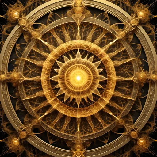 Prompt: The Wheel Of Fortune - Taro Card. The EPIC FRACTAL GOLDEN RATIO VERSION!